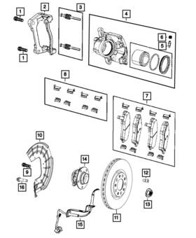 68346924ab Mopar Genuine Disc Brake Caliper Adapter Right
