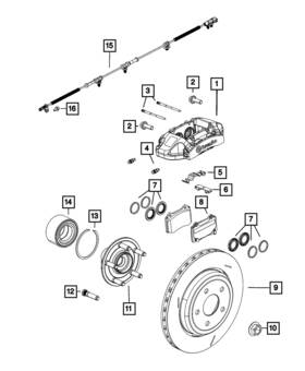68367051ac Mopar Genuine Disc Brake Caliper Assembly Left