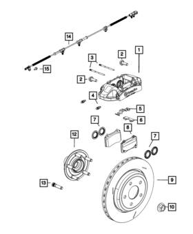 68368087aa Mopar Genuine Disc Brake Caliper Assembly Left