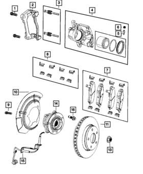 68404780aa Mopar Genuine Disc Brake Pin Kit