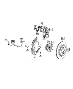 68412365ac Mopar Genuine Disc Brake Caliper Adapter