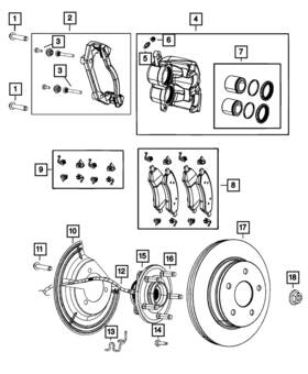 68412553ac Mopar 2019-20 Ram 1500 Dt Disc Brake Caliper Assembly Left Oem#
