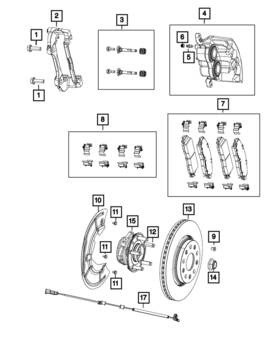68456054aa Mopar Genuine Disc Brake Pin Kit Right