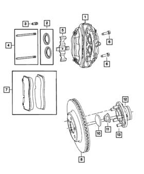 68469827aa Mopar Genuine Disc Brake Caliper Assembly Left