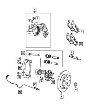 68577100aa Mopar Genuine Disc Brake Caliper Adapter