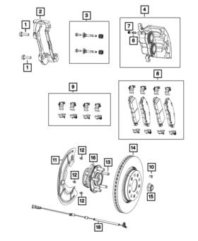 68603825aa Mopar Genuine Disc Brake Pin Kit Right