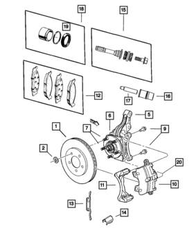 R5019806ac Mopar Genuine Disc Brake Caliper Left