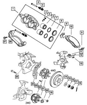 R5093388aa Mopar Genuine Disc Brake Caliper Left