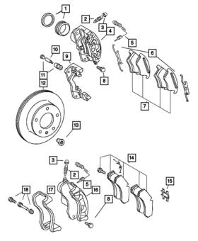 Mopar R5127483ab Genuine Disc Brake Caliper Left