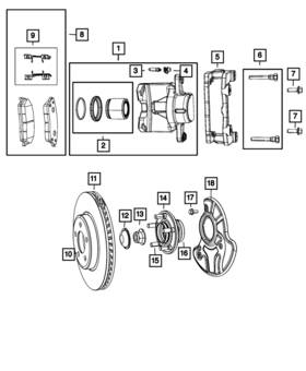 R6142557aa Mopar Genuine Disc Brake Caliper Assembly Remanufactured Left