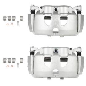 13394913 Motofatory For 13-20 Ford F-250 Super Duty 13-19 F-350 2pcs Silver Front Brake Calipers