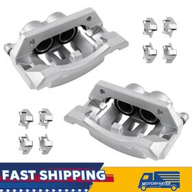 8o062055056o56 Motorparter 2pcs Rear Brake Calipers With Brackets For 2008-2012 Ford F-250 F-350 Super Duty