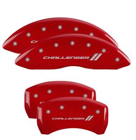 12162scl Mpg Brake Caliper Covers 2011-2023 Dodge Challenger / Red Engraved Front Back