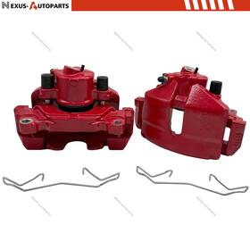 Bc30106pr Nexus Autoparts Pair 2 Front Red Brake Calipers With Bracket For Vw Jetta Beetle Golf Rabbit Audi