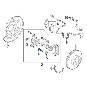 44140ja00a Nissan Oe For Altima 2007-2025 Front Upper Disc Brake Caliper Pin