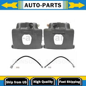 Autoser05082025l18680 Nugeon Automotivecomponents Sunsong 4 Piece Brake Caliper Set With Hoses Fits Ford E-100 Econoline 4.9l 5.8l 5.0l