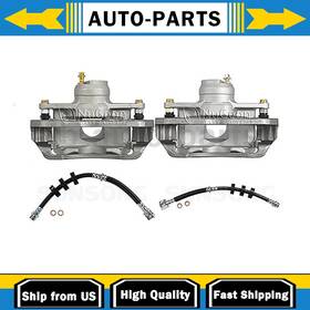 Lapam241213217838qy Nugeon Automotivecomponents Sunsong Brake Caliper Set With Hoses Driver Passenger Side Fits Ford Focus 2.0l 2.5l