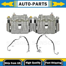 Lapam241213260877qy Nugeon Automotivecomponents Sunsong 4 Piece Brake Caliper Set With Hoses Fits Jeep Grand Cherokee 4.7l 4.0l