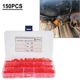 Onegogogo 550753453603 150 Pcs Red Brake Bleeder Screw Caps Grease Zerk Fitting Cap Dust Cover
