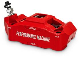 0052-2427-rc Performance Machine Pm Radial Mount Caliper - Front Left Red