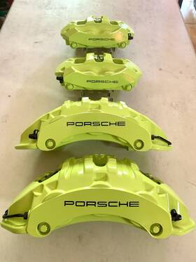 7p0615423 Porsche 11-18 Cayenne 958 / Touareg Rear Brake Calipers Left And Right Set Oem