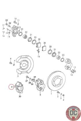 90135197610 Porsche 1965-1973 911s Right/passenger Brake Caliper