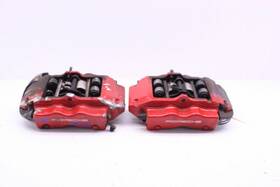 95535242151 Porsche 2008-2010 Cayenne Gts Rear Brake Caliper Set Pair Brembo Red Oem Used