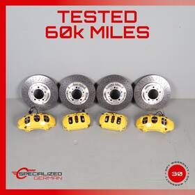 99735103100 Porsche 12-16 991 911 C4s Pccb Ceramic Front And Rear Brake Caliper Rotor Set Oem