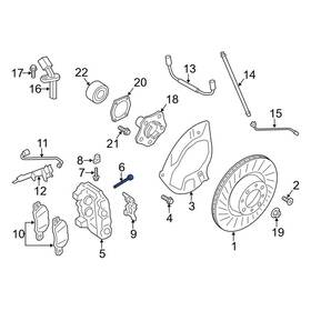 99906705009 Porsche Oe For Boxster 2013-2016 Front Disc Brake Caliper Bolt