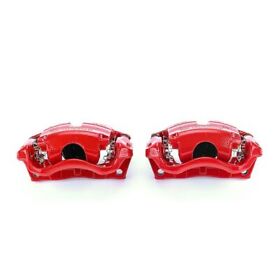 S7158 Power Stop For 14-18 Mazda 3 Front Red Calipers With Brackets Pair