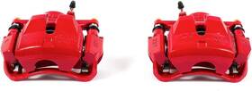 S3196 Power Stop Front Pair Of High-temp Red Powder Coated Calipers For Rav4