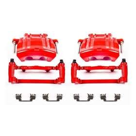 S5016a Power Stop For 2012 Chrysler 300 Front Red Calipers With Brackets - Pair