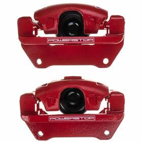S5044eb Power Stop Powerstop Red Powder Coated Brake Calipers For Jeep Wrangler Jk Front