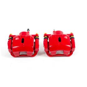 Powerstop 889906001829 Disc Brake Caliper Set - Red Powder Coated Calipers