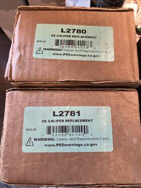 L2780 Powerstop L2781 Brake Caliper Nissan Altima 2002-2006 Lt &rt Side Rear