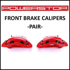 Powerstop S4746 Front Red Brake Calipers With Brackets Fit 2000-2002 Dodge Ram 2500 3500