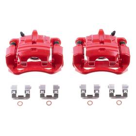 S7092 Powerstop Disc Brake Caliper Set - Red Powder Coated Calipers