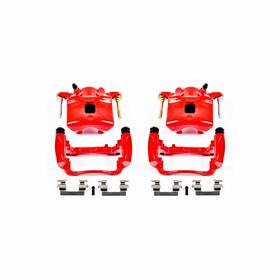 Powerstop Tlx-psbs4880-cl360a70 Power Stop Brake Calipers For Chevy Cobalt 2007 Front Red With Brackets - Pair