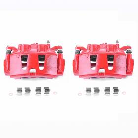 Tlx-psbs5402-cl360a74 Powerstop Power Stop Brake Caliper For Jeep Wrangler 2018 Front Red With Brackets - Pair