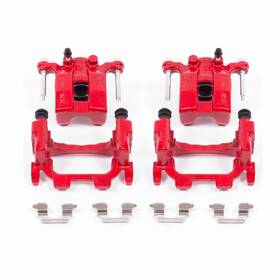 Tlx-psbs6036-cl360a78 Powerstop Power Stop Brake Calipers For Infiniti Q40 2015 Rear Red With Brackets - Pair