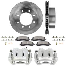 Pr848376g01 Premium Motoring Brake Calipers Rotors And Ceramic Pads Front For 05-12 Ford F-250 Super Duty 4wd