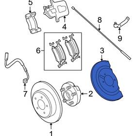4779785ab Ram Oe For C/v 2013-2015 Rear Left Brake Dust Shield