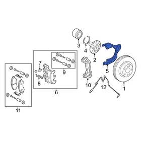 Ram Oe 68132635aa For Promaster 1500 2014-2025 Front Left Brake Dust Shield