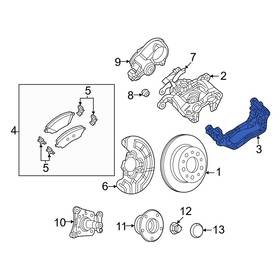 68603569aa Ram Oe For Promaster 1500 22-24 Rear Left Disc Brake Caliper Bracket