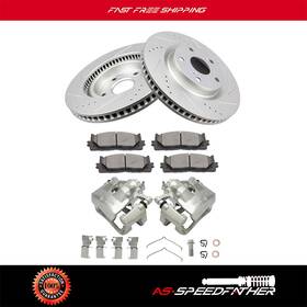 Sd841cy756p4 Sdp4 Brake Front Calipers And Ceramic Pads Rotors Set For 2008-2011 Toyota Avalon