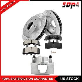 Sd848cy476p4 Sdp4 Fits 2000 Chevy Tahoe 4wd Front Drilled Rotors Ceramic Pads Left Brake Calipers