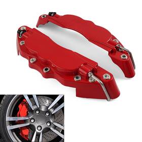 Successsss 550755767029 Medium Size Metal Style Car Disc Brake Caliper Covers For 16-17 Inch Wheels Red