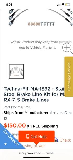 Ma-1392 Technafit Brake Line Caliper Adapter