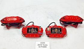 1042640-01-f Tesla 2012-2020 Oem Model S Front Rear Right Left Side Brake Caliper Red Set