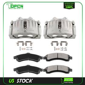 Top848437s01 Topcn-autoparts For 2002 - 2005 Gmc Envoy 4.2l Front Pair Brake Calipers And Ceramic Pads